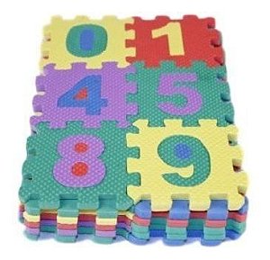 Tapete Infantil em E.V.A. 36 Peças 9x9cm Alfabeto e Números