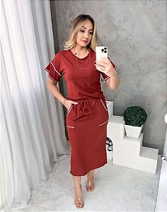 Conjunto Saia Pesponto Moletinho G