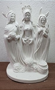 Imagem Deusa Triplice 28cm Gesso Cru
