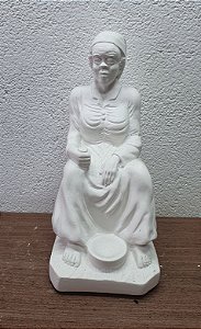 Imagem Preta Velha 23cm Gesso Cru