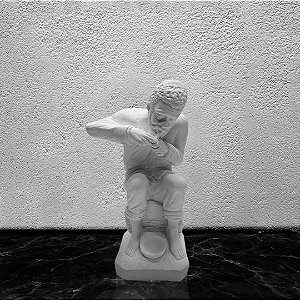 Imagem Preto Velho 23cm Gesso Cru