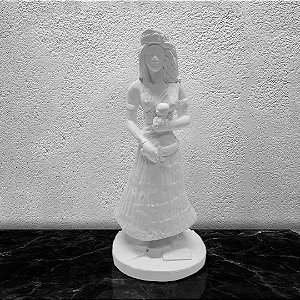 Imagem Orixá Ewá 23cm Gesso Cru