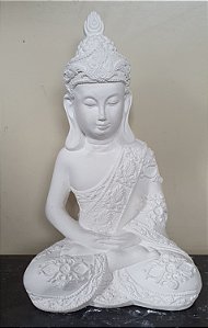 Imagem Buda Sidarta 28cm Gesso Cru