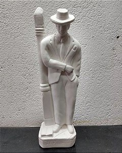Imagem Zé Pilintra no Poste 23cm Gesso Cru