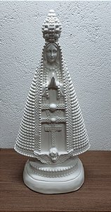 Imagem Nossa Senhora Aparecida Manto Perola 35cm Gesso Cru