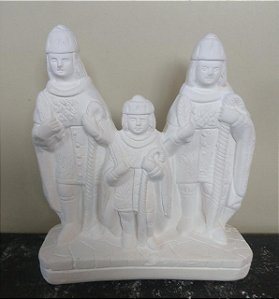 Imagem Cosme Damião 15cm Gesso Cru