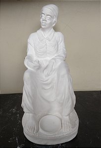 Imagem Preta Velha 30cm Gesso Cru