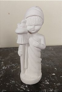 Imagem Orixá Oxalufan Baby 12cm Gesso Cru