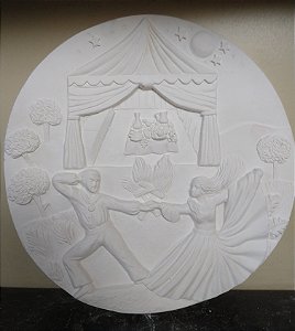 Mandala Ciganos Diametro 35cm Gesso Cru