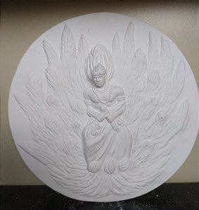 Mandala Orixá Exu Diametro 35cm Gesso Cru