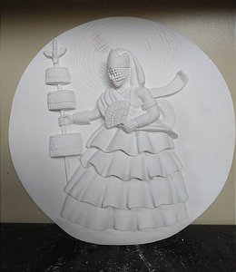 Mandala Orixá Oxalá Diametro 35cm Gesso Cru