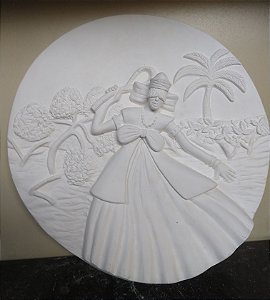 Mandala Orixá Nanã Diametro 35cm Gesso Cru