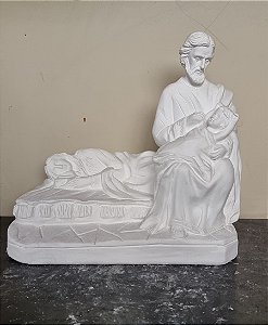 Imagem Deixa Maria Descansar 30cm Gesso Cru