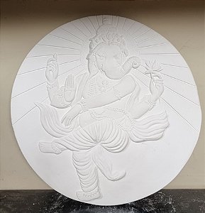 Mandala Ganesha 35cm Gesso Cru