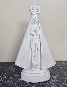 Imagem Nossa Senhora Aparecida 23cm Manto Liso Gesso Cru