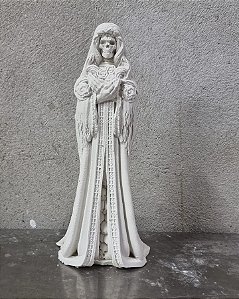 Imagem Pombagira Rosa Caveira 27cm Modelo Novo Gesso Cru