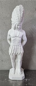 Imagem Índio Caboclo Tupinamba 55cm Gesso Cru