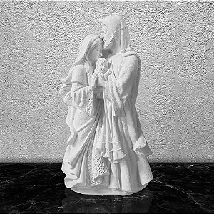 Imagem Sagrada Família 30cm Modelo Novo Gesso Cru