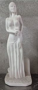 Imagem Pombagira do Cemiterio 30cm Gesso Cru