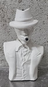 Incensario Cascata Busto Zé Pilintra 17cm Gesso Cru