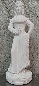 Imagem Pombagira Rosa Negra 28cm Gesso Cru