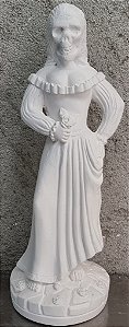 Imagem Pombagira Rosa Caveira 28cm Gesso Cru