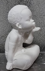 Imagem Ere Africano 17cm Gesso Cru