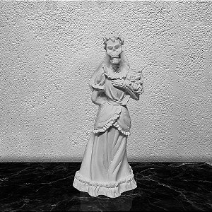 Imagem Rosa Caveira 25cm Gesso Cru