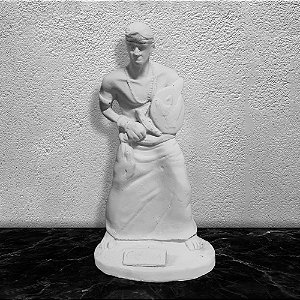 Imagem Orixá Oxaguia 23cm Gesso Cru