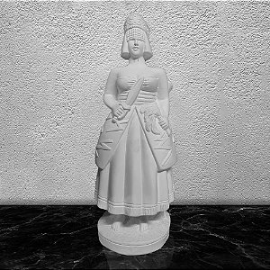 Imagem Orixá Iansã Candomble 30cm Gesso Cru