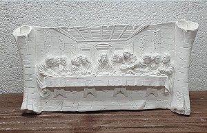 Imagem Santa Ceia Pergaminho 28x15cm Gesso Cru