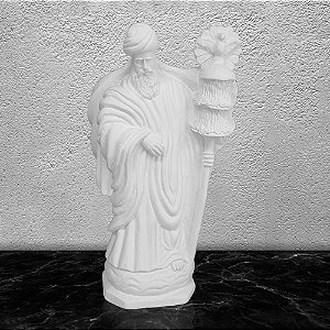 Imagem Orixá Oxalufan Africano 30cm Gesso Cru