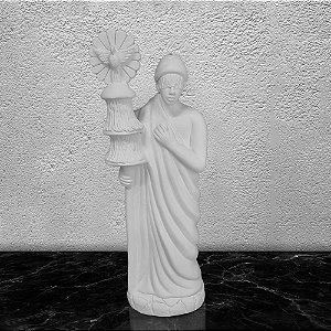 Imagem Orixá Oxaguia Africano 30cm Gesso Cru