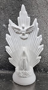 Imagem Divino Espirito Santo com Mao 17cm Gesso Cru