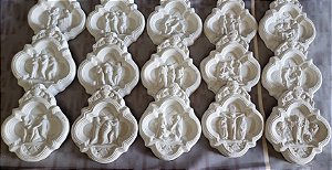 Via Sacra 15 Peças 22x27cm Gesso Cru