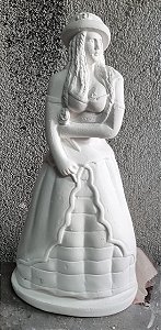 Imagem Pombagira do Cabaré 23cm Gesso Cru