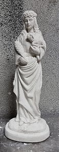 Imagem Santa Ines 23cm Gesso Cru