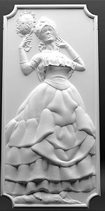 Placa de Parede Orixá Oxum 34cm Gesso Cru