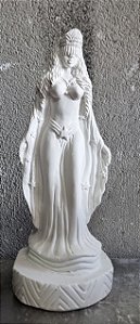 Imagem Orixá Iemanjá Africana 25cm Gesso Cru