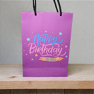 Sacola de Papel M 21 x15 Personalizada com Logo – Pacote com 20 Unidades