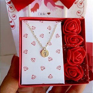 Pulseira Inicial Letra F Personalizada Banhada a Prata | Presente dia dos Namorados