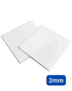Placa de Acrílico Branco 2000 x 1000  - 2mm