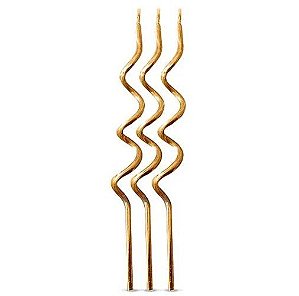 Vela Espiral Metalizadas - Silver