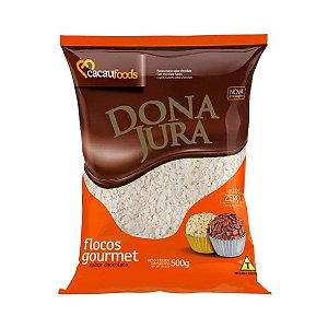 Confeitos Flocos Sabor Chocolate Branco Macio 500g-Dona Jura