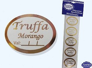 Etiqueta Decorativa Trufa Morango c/ Validade - ArtFlex