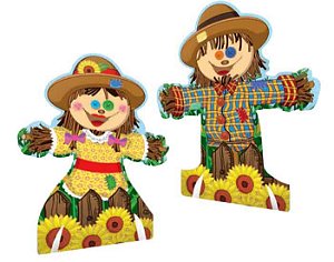 Totem de Mesa Espantalhos p/ Decorar Festa Junina - 6 unid.