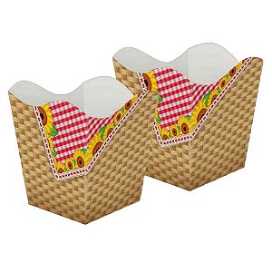 Cachepô Arraiá Girassol p/ Festa Junina 11,5 cm Unidade