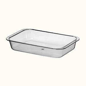 Travessa Retangular Cristal Acrílico 17x27cm Três Triângulos