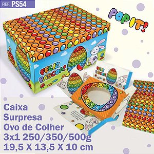 Caixa Surpresa Ovo de Colher Pop It 250/500g PS54/JR (3)