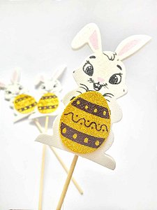 Palitos Decorativos Coelhinho da Páscoa Cód. PC0017/GRINTOY